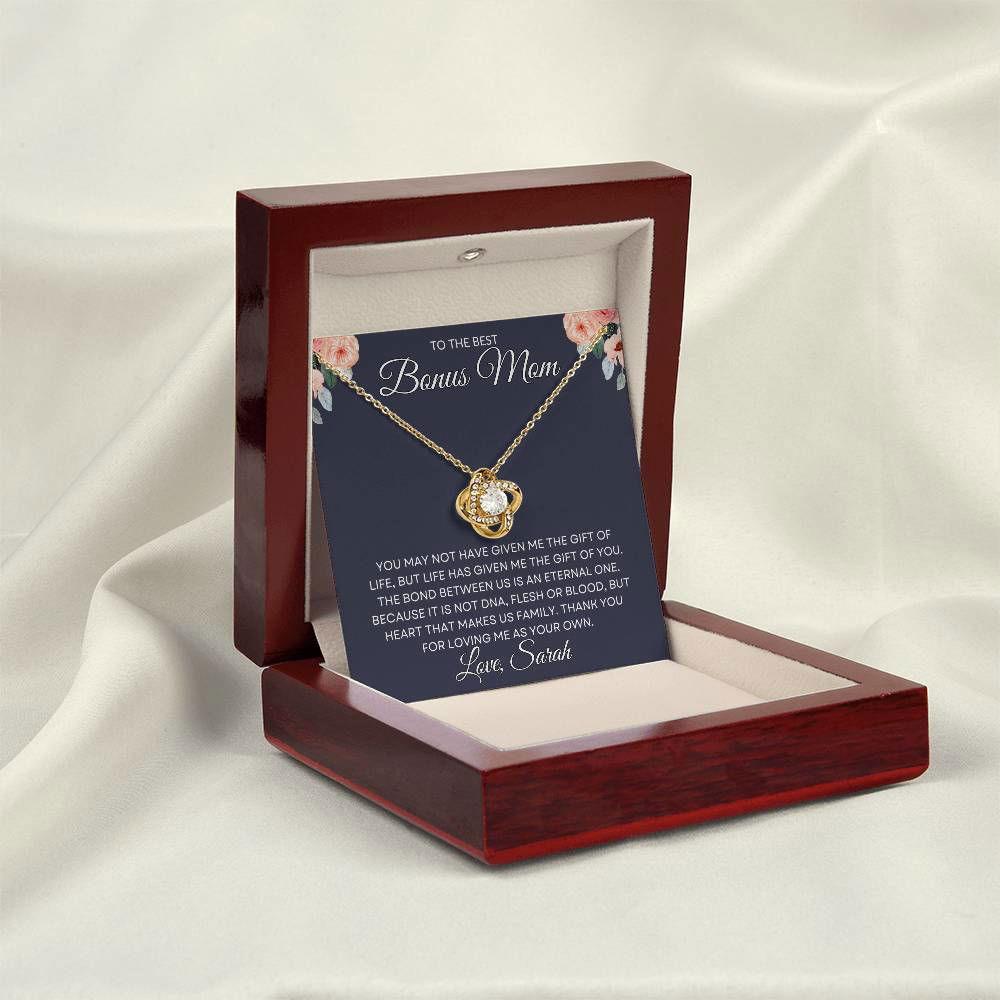 Best Bonus Mom - Gift of Life 14K White Gold Finish / Standard Box Jewelry Giftinum