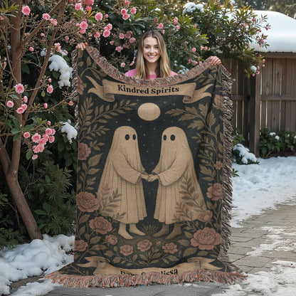 Kindred Spirits Personalized Woven Throw — Heirloom Blanket for Couples