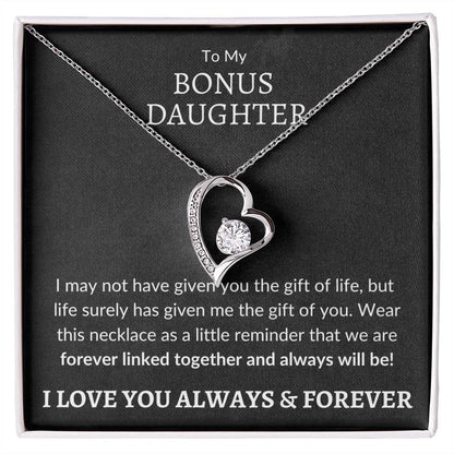 Bonus Daughter Forever Love Necklace | Gift of You Jewelry Giftinum