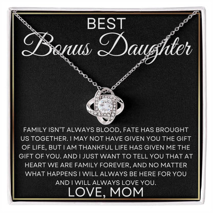 Bonus Daughter Love Mom - Family isn't about blood Jewelry Giftinum