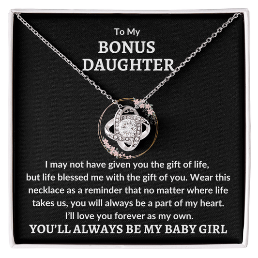 Bonus Daughter Necklace - Baby Girl Jewelry Giftinum