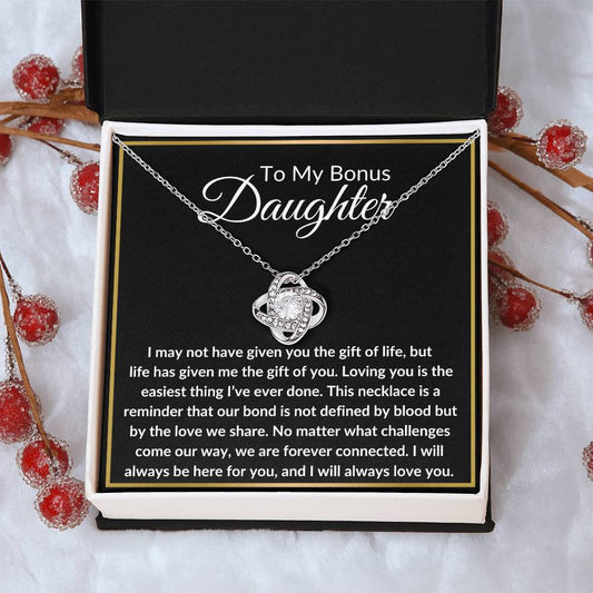 Bonus Daughter Necklace - Bond is not defined by blood Jewelry Giftinum