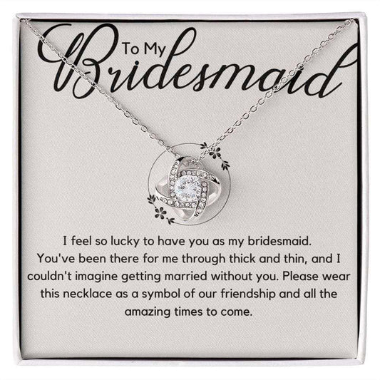 Bridesmaid Necklace - I feel so lucky Jewelry Giftinum