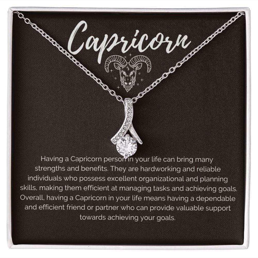 Capricorn Zodiac Birthday Necklace Jewelry Giftinum