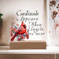 Cardinals Appears when Angels are near Acrylic Plaque Jewelry Giftinum