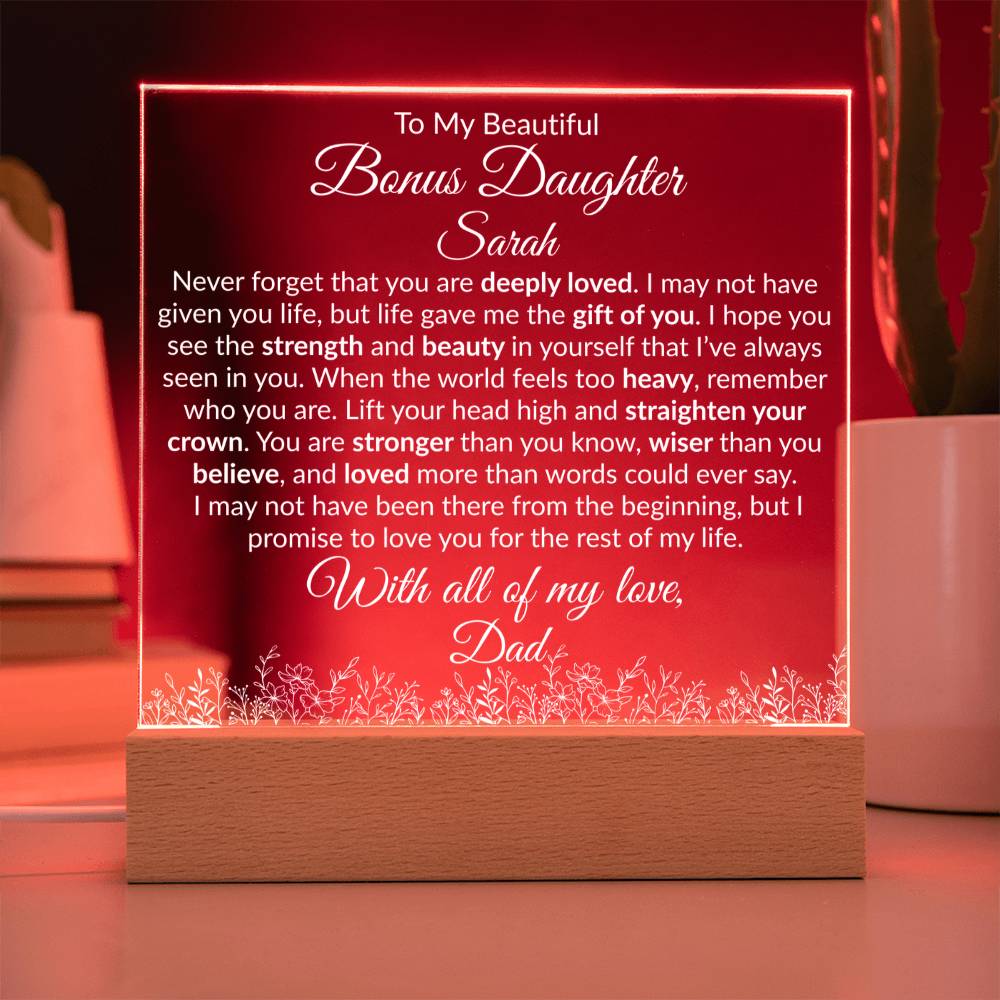 Bonus Daughter Acrylic Plaque - You Are Deeply Loved