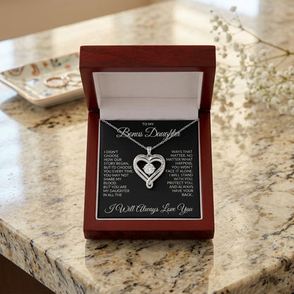 To My Bonus Daughter - "I Didn't Choose Our Story" Love You Always Necklace