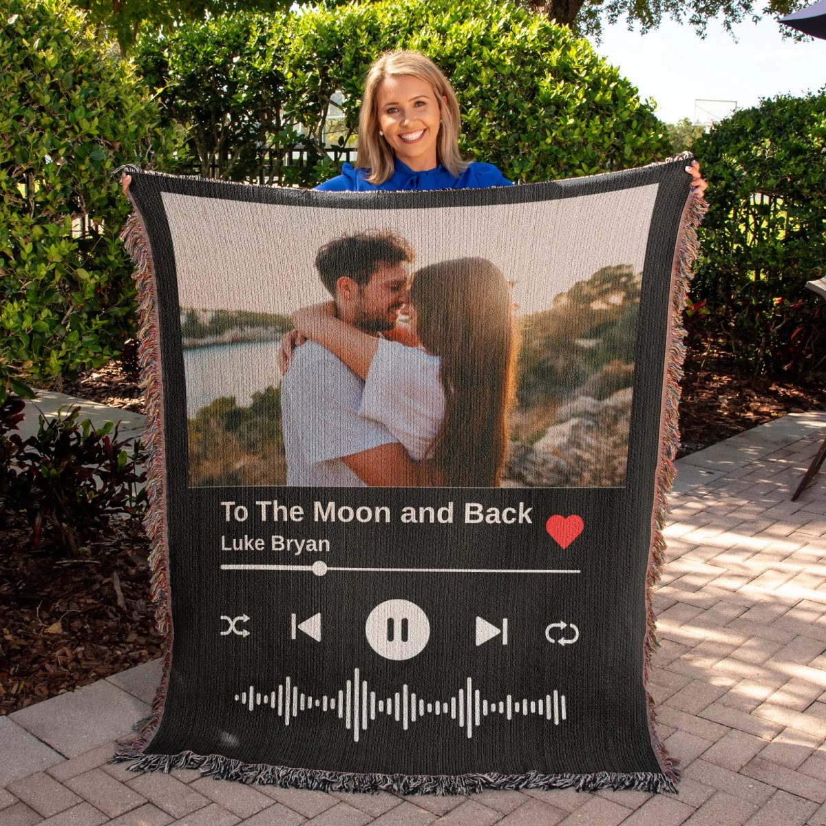 Custom Photo and Song Blanket Blankets Giftinum