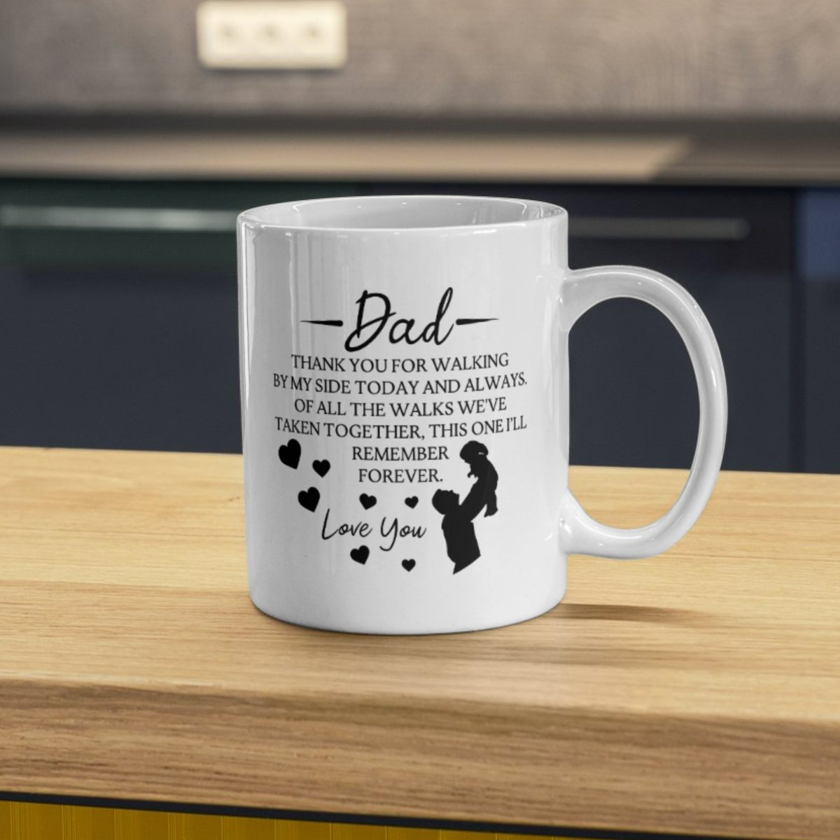 Dad Mug - Thank you for walking by my side - Giftinum