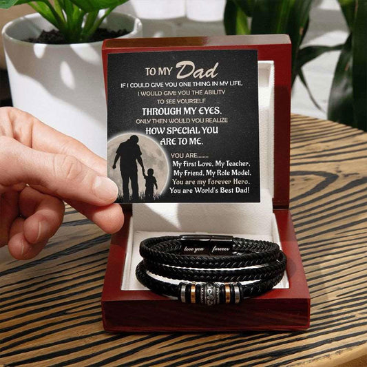 Dad My Forever Hero From Son Bracelet - If I could give you one thing JewelryGiftinum