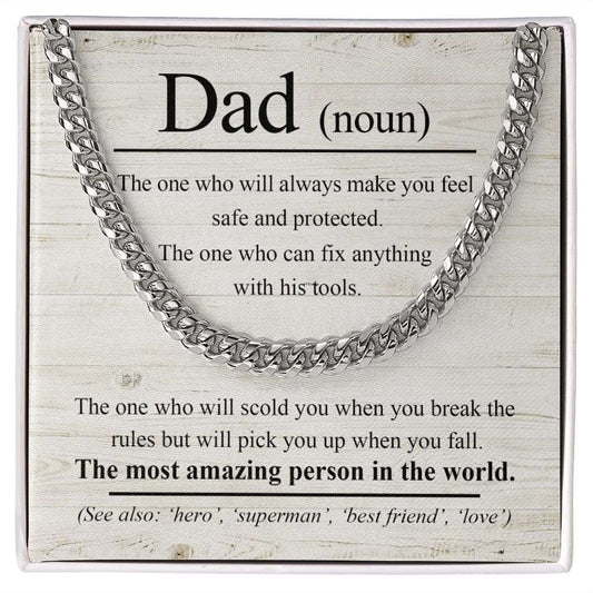 Dad Necklace - You always make me feel safe - Premium Jewelry - Just $59.95! Shop now at Giftinum