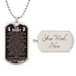 Daddy Dog Tag From Angel Baby- Never Forget Military Chain (Silver) / Yes Jewelry Giftinum