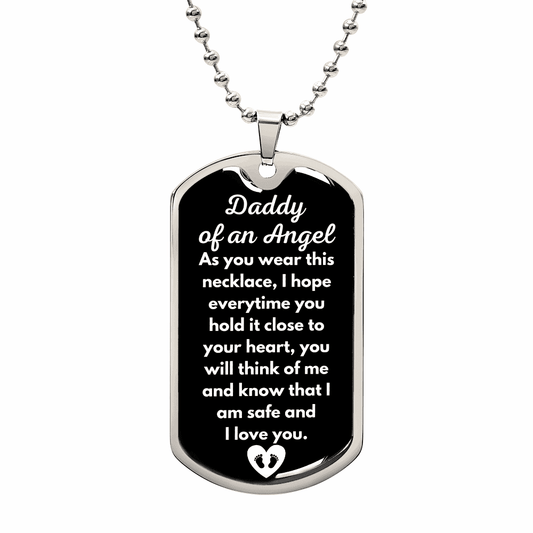 Daddy of an Angel Dog Tag Necklace - Think of me JewelryGiftinum