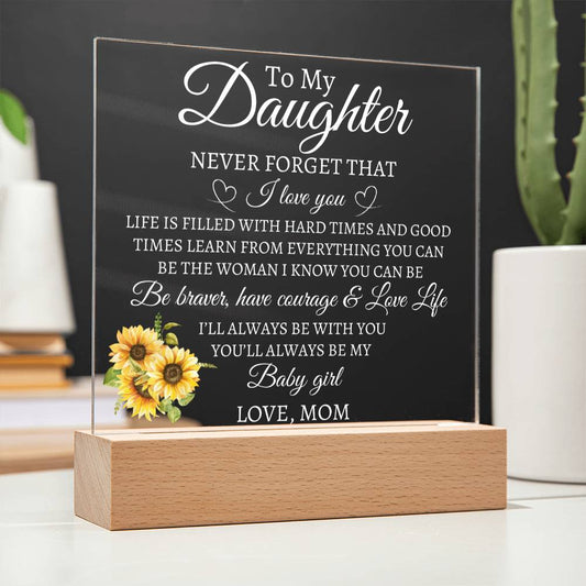 Daughter Acrylic Plaque - Baby Girl - Premium Jewelry - Just $39.95! Shop now at Giftinum