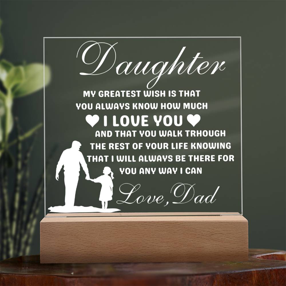 Daughter - Greatest wish (White Text) - Premium Jewelry - Just $39.95! Shop now at Giftinum