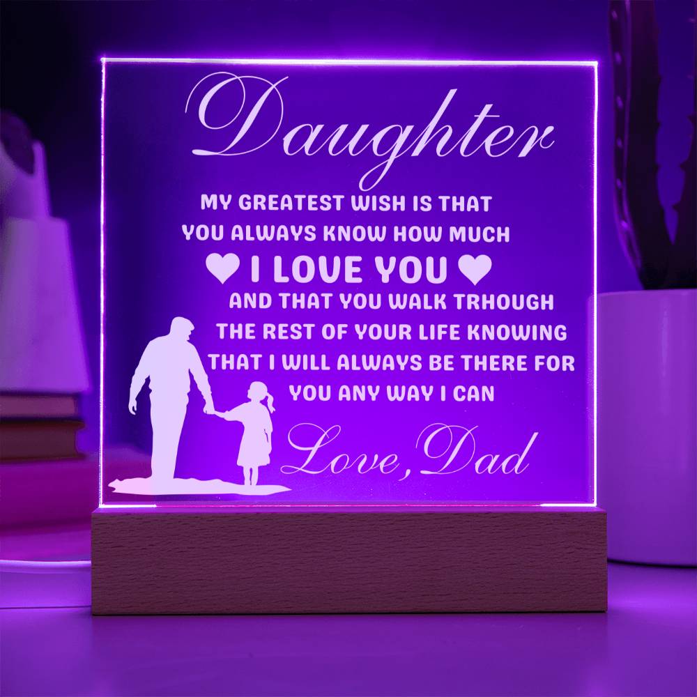 Daughter - Greatest wish (White Text) - Premium Jewelry - Just $39.95! Shop now at Giftinum