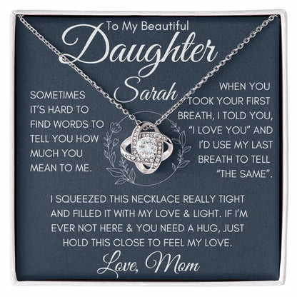 Daughter Love knot necklace Jewelry Giftinum