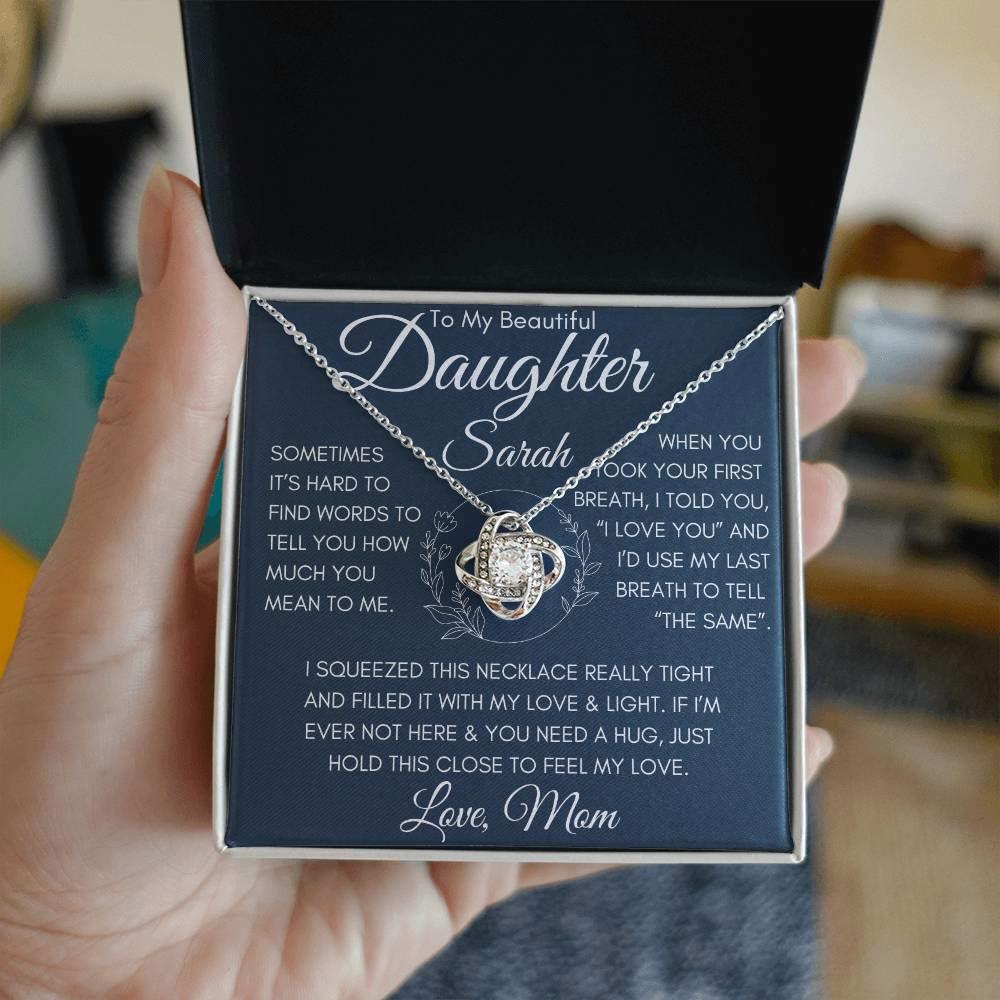 Daughter Love knot necklace Jewelry Giftinum