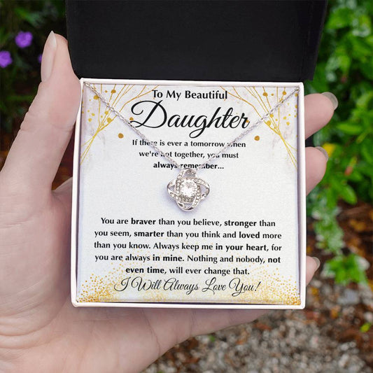 Daughter Necklace - Braver than you believe - FREE SHIPPING - Premium Jewelry - Just $59.95! Shop now at Giftinum