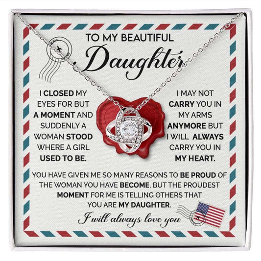 Daughter Necklace - Closed My Eyes - Premium Jewelry - Just $59.95! Shop now at Giftinum