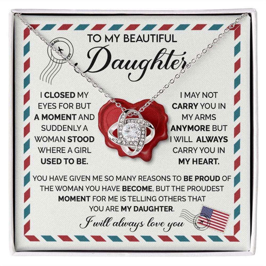 Daughter Necklace - Closed My Eyes JewelryGiftinum