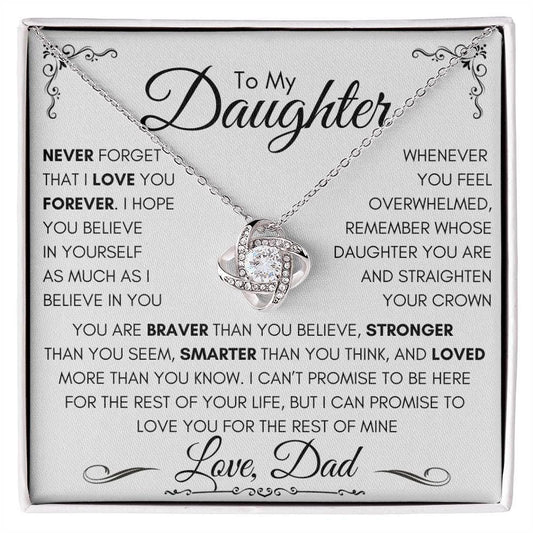 Daughter Necklace From Dad - Never forget that I love you JewelryGiftinum