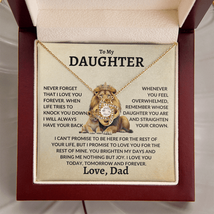Daughter Necklace - "Never Forget" 14K White Gold Finish / Standard Box Jewelry Giftinum