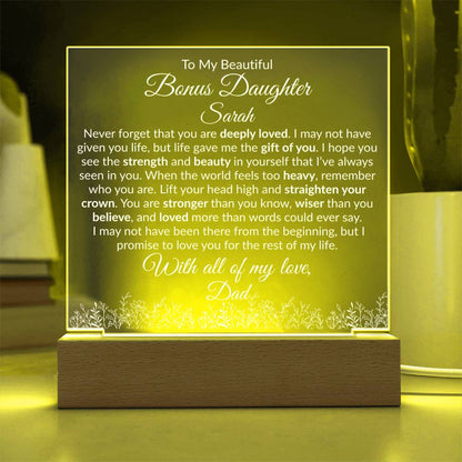 Bonus Daughter Acrylic Plaque - You Are Deeply Loved