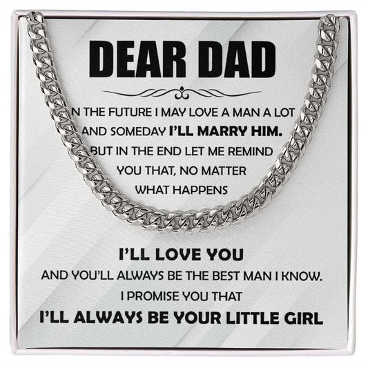 Dear Dad - The Best Man Cuban Link Chain - Premium Jewelry - Just $59.95! Shop now at Giftinum