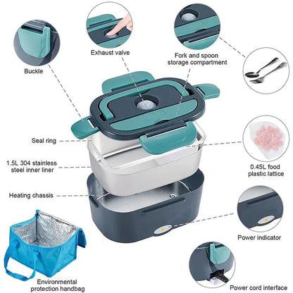 Dual Use Electric Heated Lunch Box Giftinum