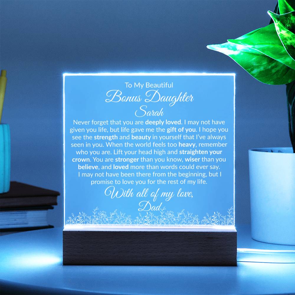 Bonus Daughter Acrylic Plaque - You Are Deeply Loved