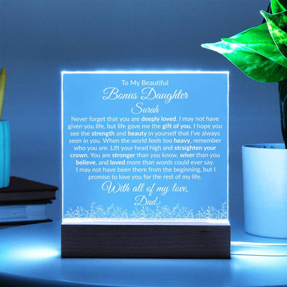 Bonus Daughter Acrylic Plaque - You Are Deeply Loved