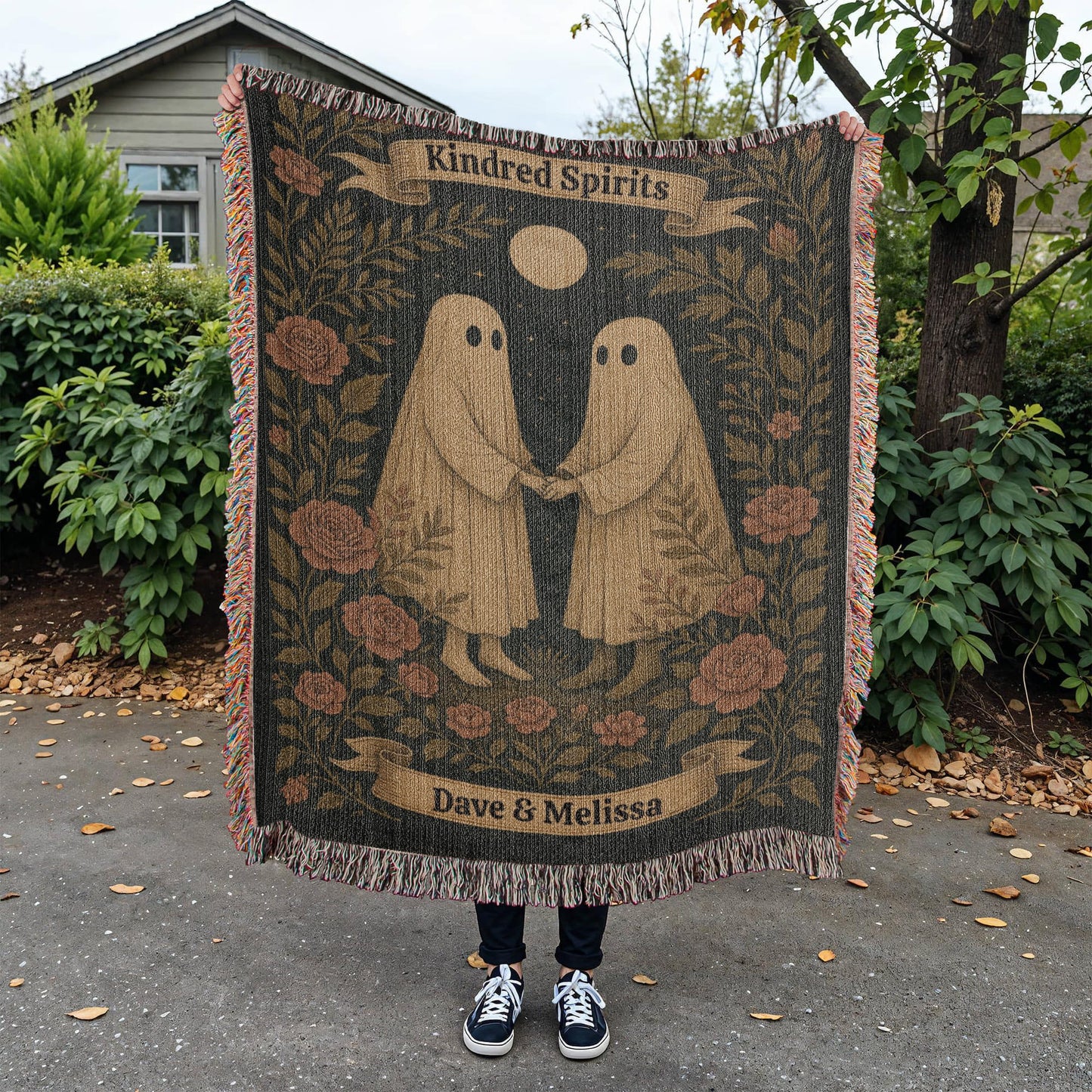 Kindred Spirits Personalized Woven Throw — Heirloom Blanket for Couples