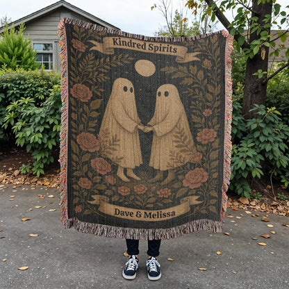 Kindred Spirits Personalized Woven Throw — Heirloom Blanket for Couples