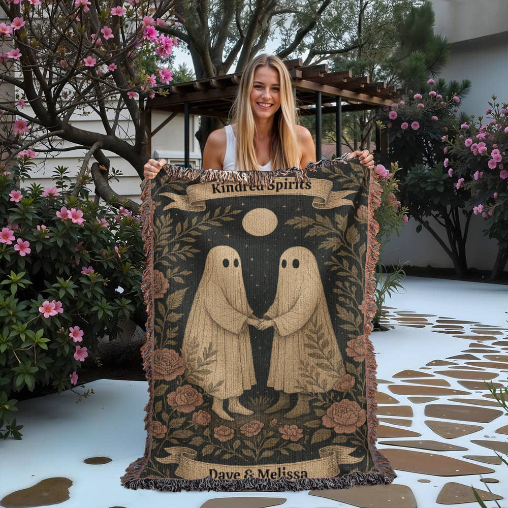 Kindred Spirits Personalized Woven Throw — Heirloom Blanket for Couples