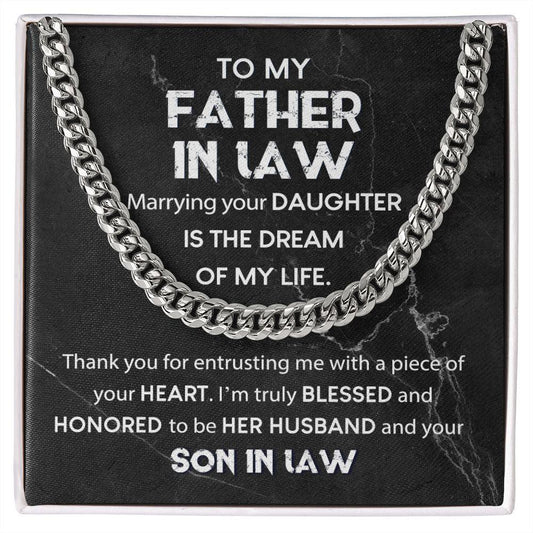 Father In Law - Dream Of My Life Cuban Link Chain JewelryGiftinum