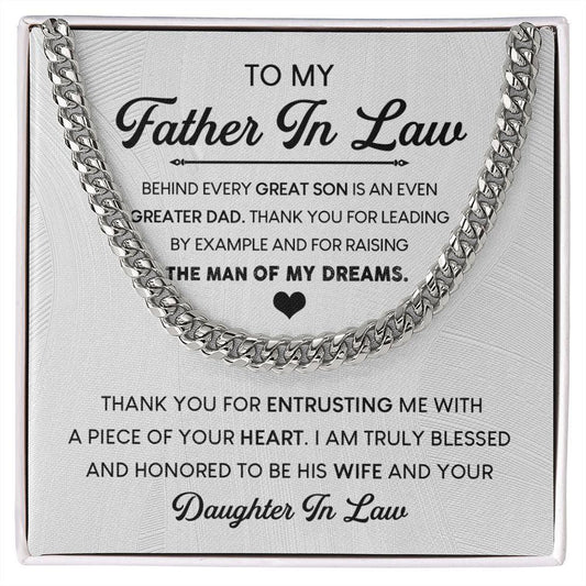 Father In Law - Raising The Man Cuban Link Chain JewelryGiftinum