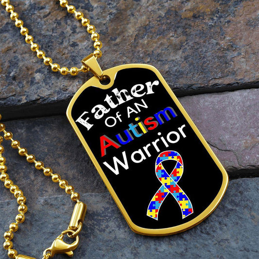 Father of an Autism Warrior Necklace JewelryGiftinum