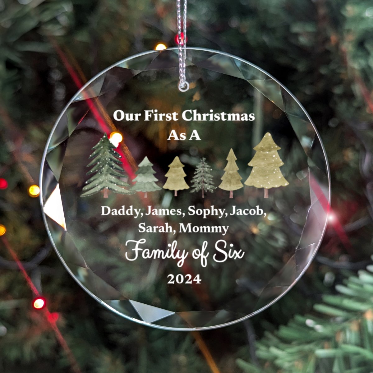 First Christmas as Family of Ornament With Gift Box Ornaments and Accents Giftinum