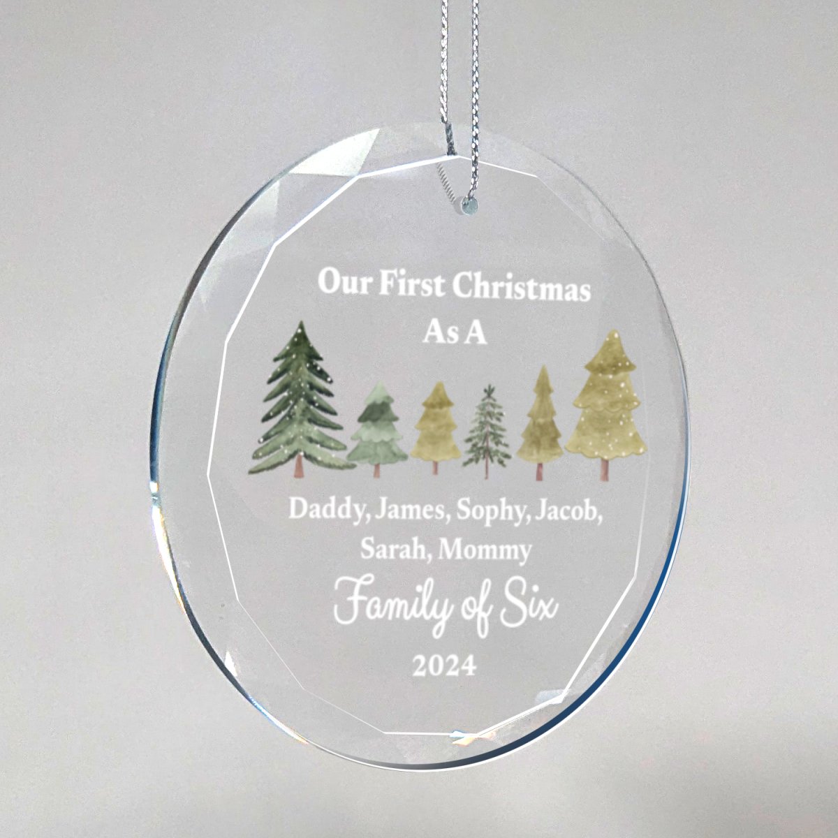 First Christmas as Family of Ornament With Gift Box Ornaments and Accents Giftinum