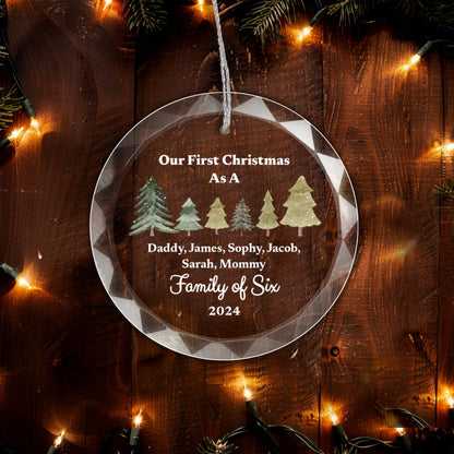 First Christmas as Family of Ornament With Gift Box Ornaments and Accents Giftinum