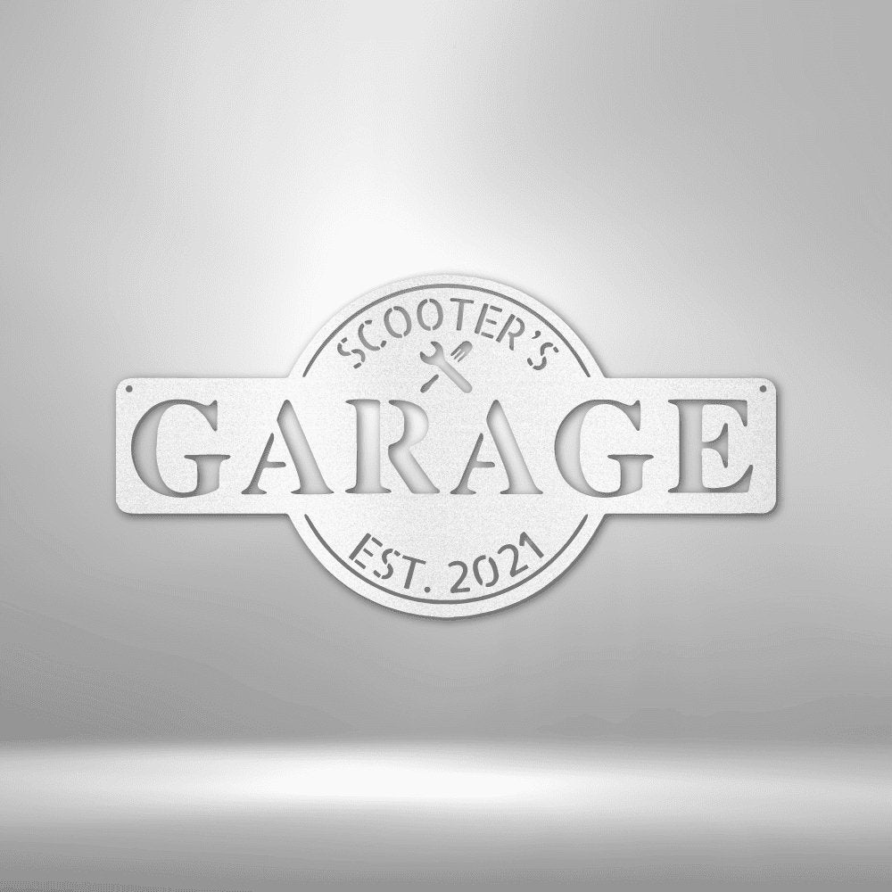 Garage Monogram - Metal Sign - Premium Steel Sign - Just $54.95! Shop now at Giftinum