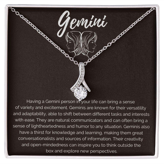 Gemini Zodiac Birthday Necklace JewelryGiftinum