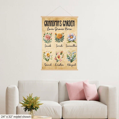 Grandma's Garden Hanging Canvas | Love Grows Here Hanging CanvasGiftinum