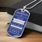 Grandson Dog Tag Necklace Military Chain (Silver) / No Jewelry Giftinum