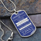 Grandson Dog Tag Necklace Military Chain (Silver) / No Jewelry Giftinum