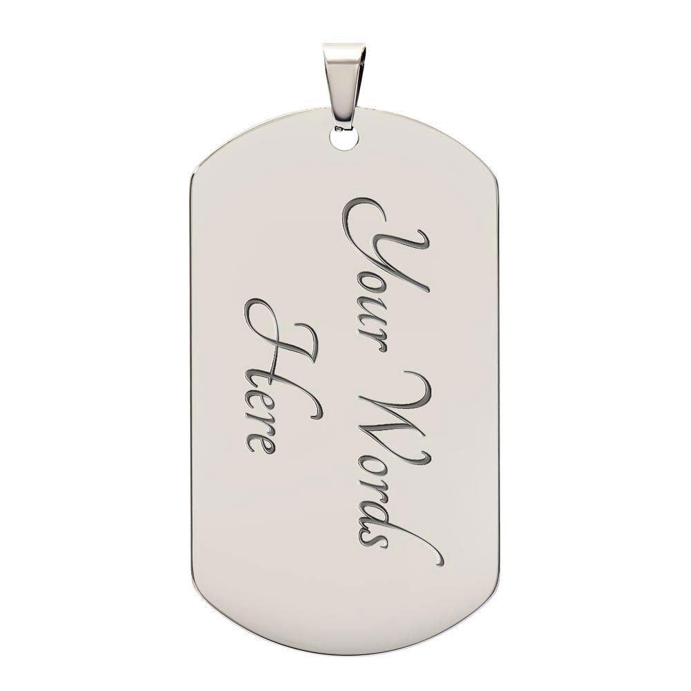 Grandson Dog Tag Necklace JewelryGiftinum