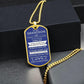 Grandson Dog Tag Necklace Military Chain (Silver) / No Jewelry Giftinum