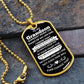Grandson Dog Tag Necklace - Keep me in your heart Military Chain (Gold) / No Jewelry Giftinum