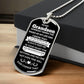 Grandson Dog Tag Necklace - Keep me in your heart Military Chain (Silver) / No Jewelry Giftinum